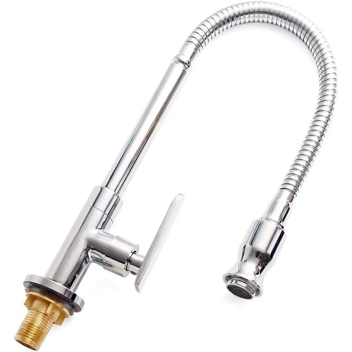Outdoor Kitchen Sink Faucet - 360 Rotatable Single Hole Single Handle