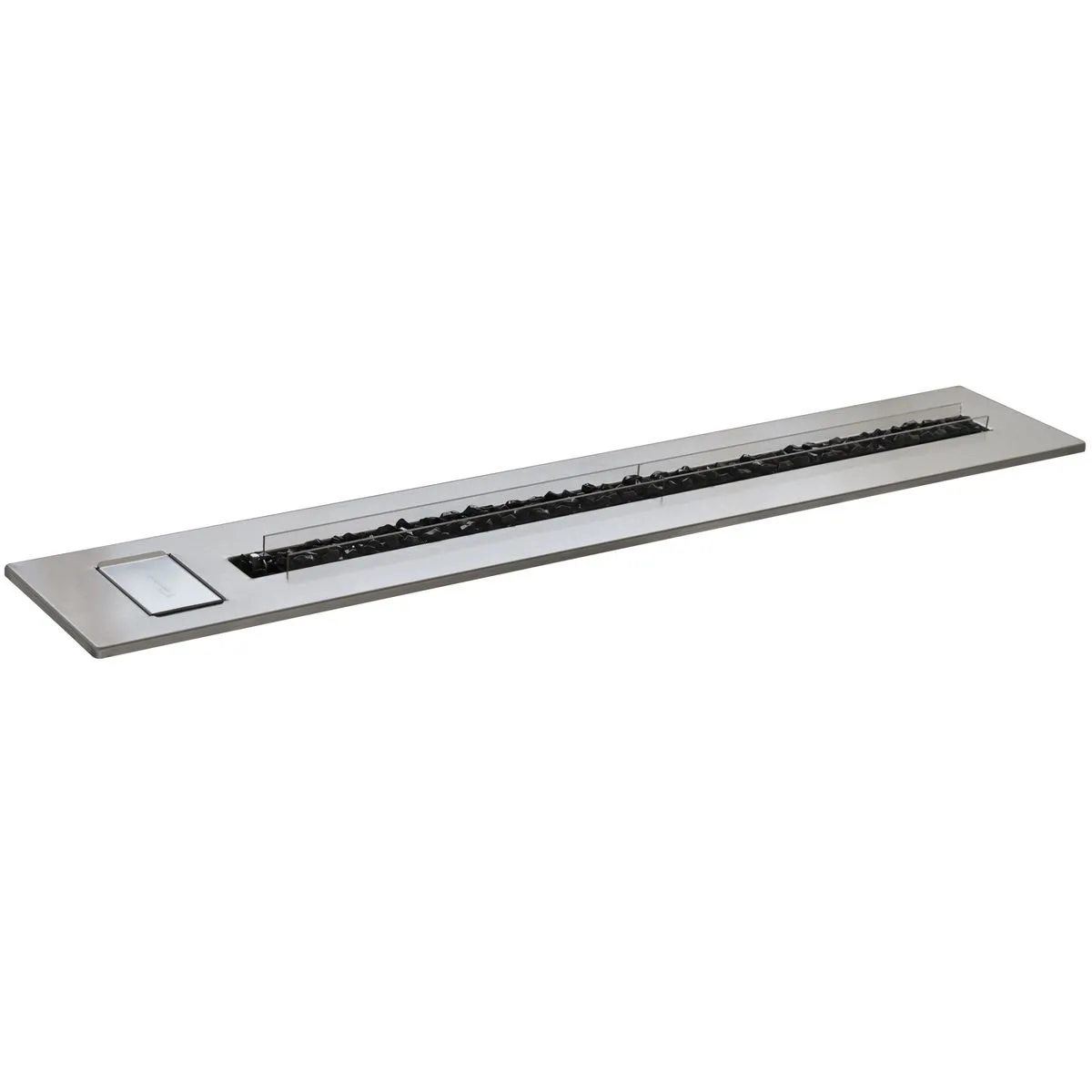 Chad-O-Chef Flameline Flueless Gas Fireplace - Silver