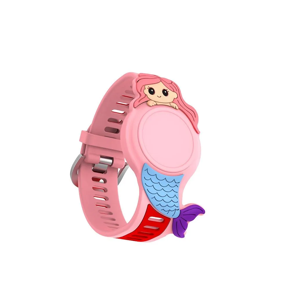 Mermaid Silicone Waterproof Strap Compatible Airtag 2 & 1
