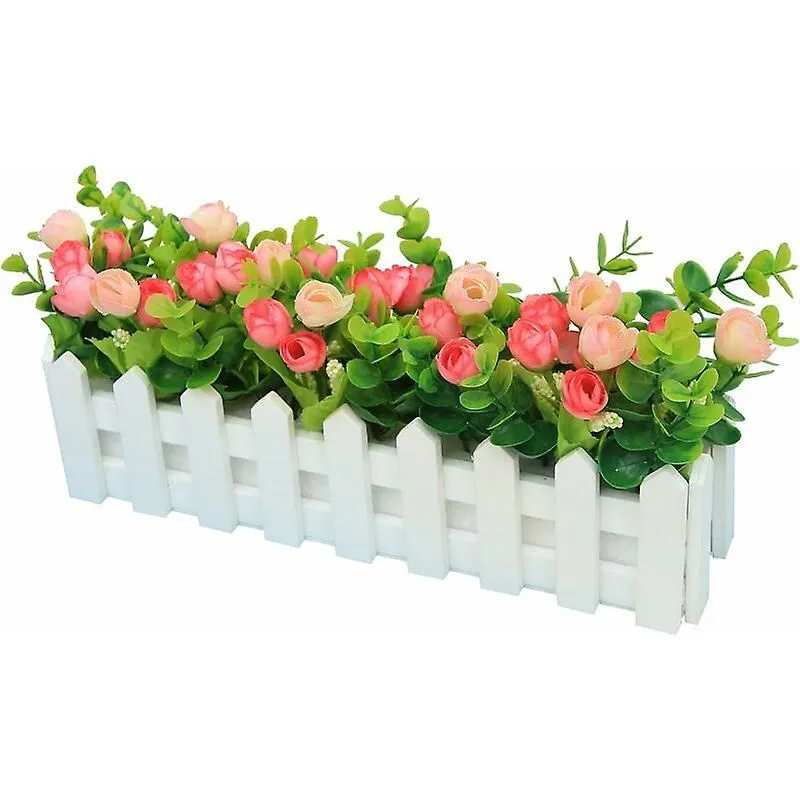 Fake Artificial Flowers with Pot Simulation Potted Plants Bonsai
