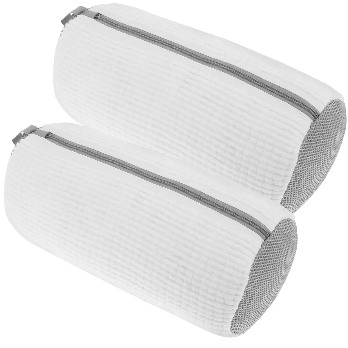Reusable Shoe Wash Bags, White, Zipper Closure Fits Most Shoe Sizes - 2 Piece