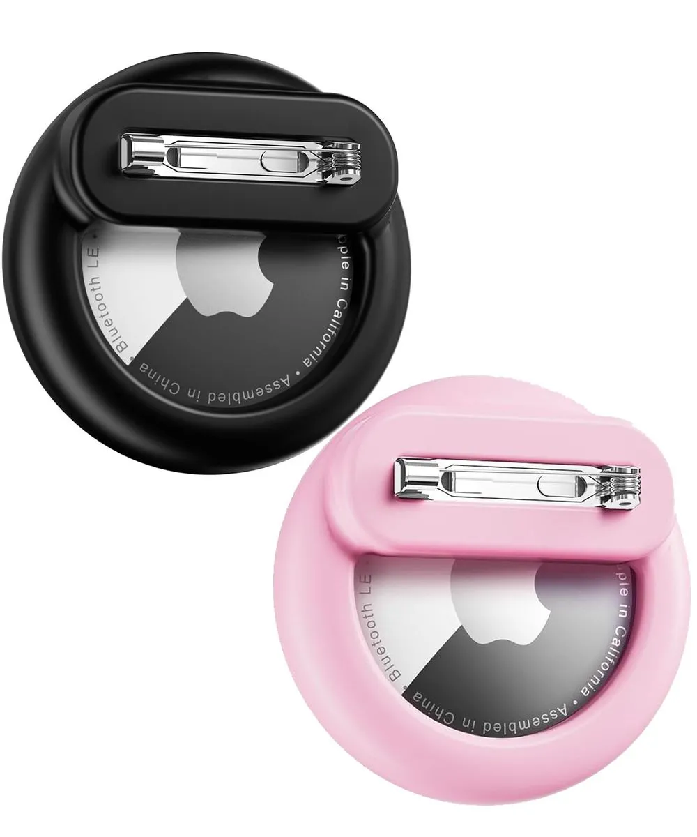 Soft Silicone Airtag Holder with Safety Pins, GPS Tracker Case for Children