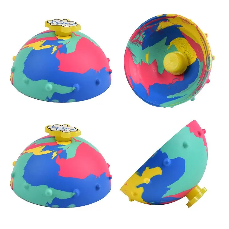 4PCS Camouflage Bouncing Bowl, Floor Bouncing Release Toy