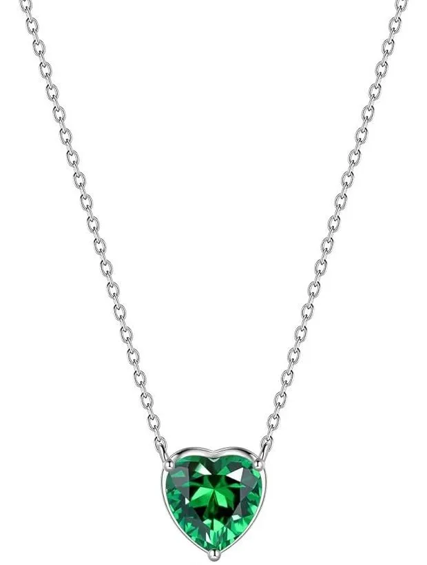 Tears 925 Sterling Silver Women Birthstone Pendant Crystal Gift for Girls