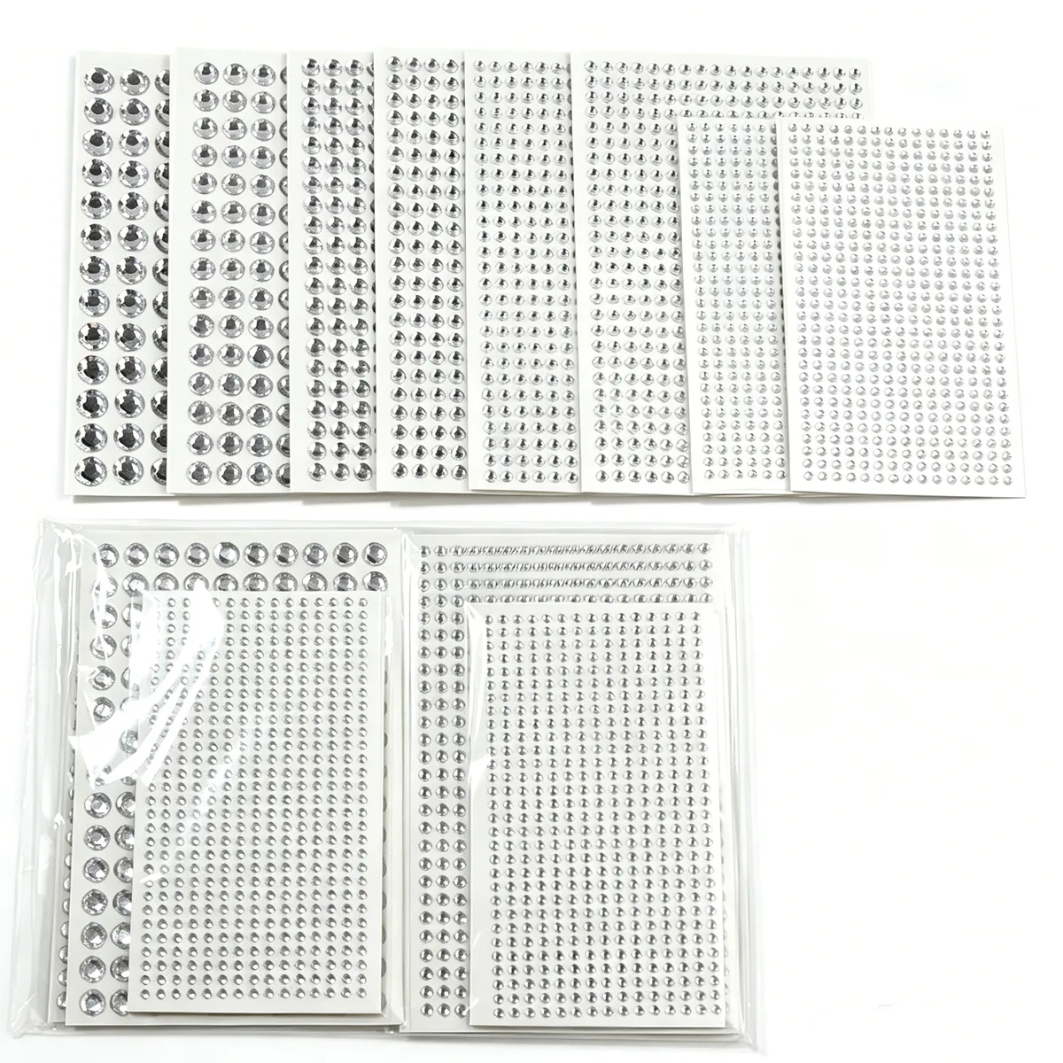 Self-Adhesive Rhinestone Stickers,8 Sheets Crystal Gems for Crafts &Decor