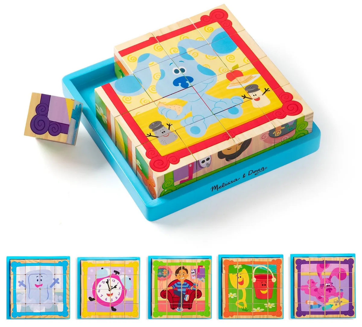 Melissa & Doug Blues Clues & You! Wooden Cube Puzzle (16 Piece)