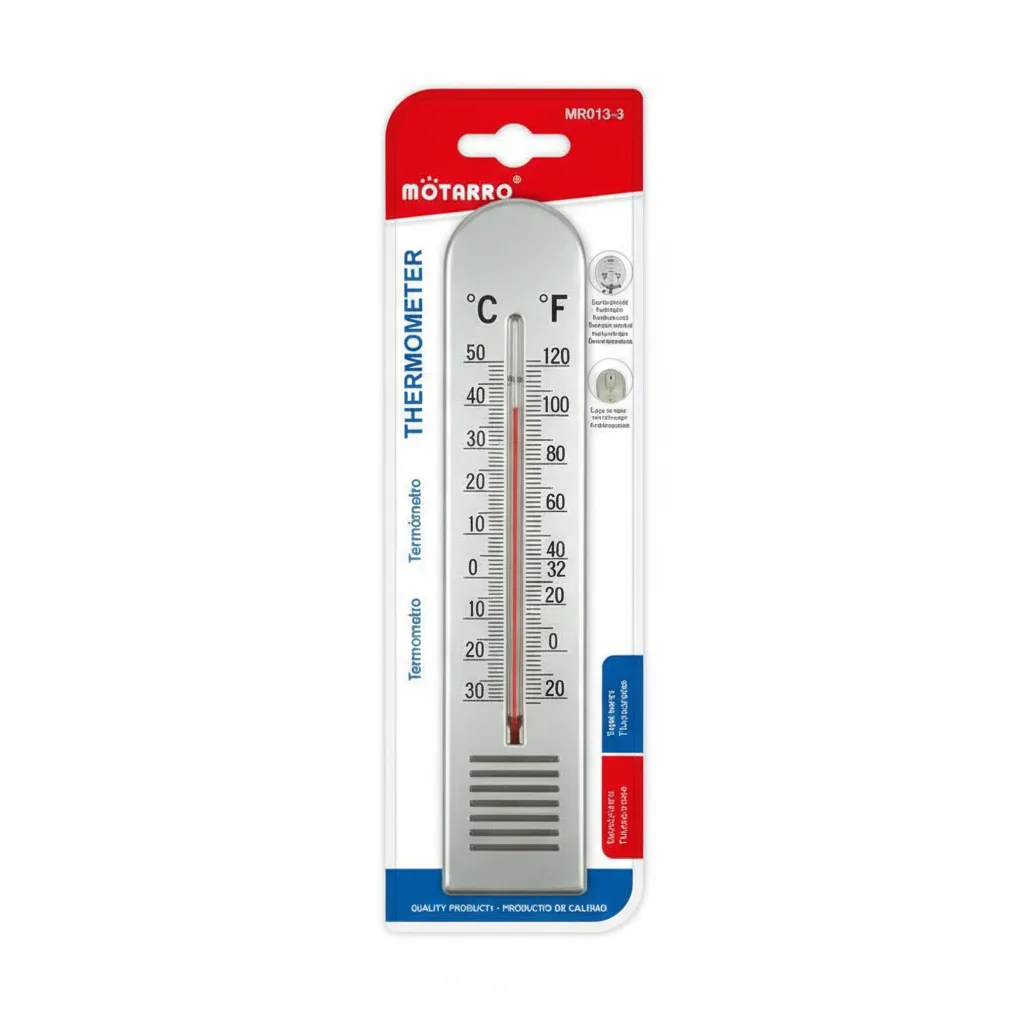 Temperature Meter Measuring Device Celcuis Fahrenheit Thermometer Reader - Silver