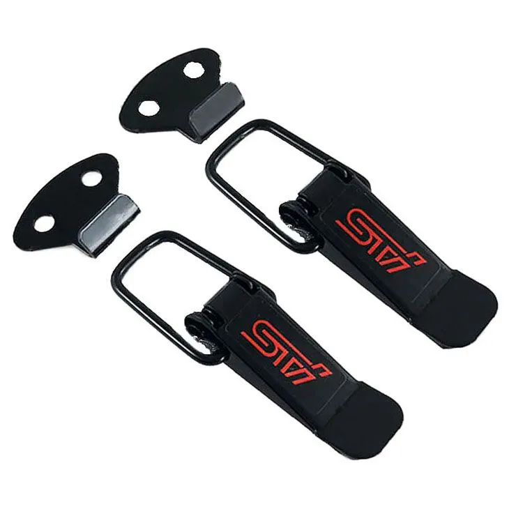 Universal Decorative Bumper Clips - STI Design - Black - Set of 2
