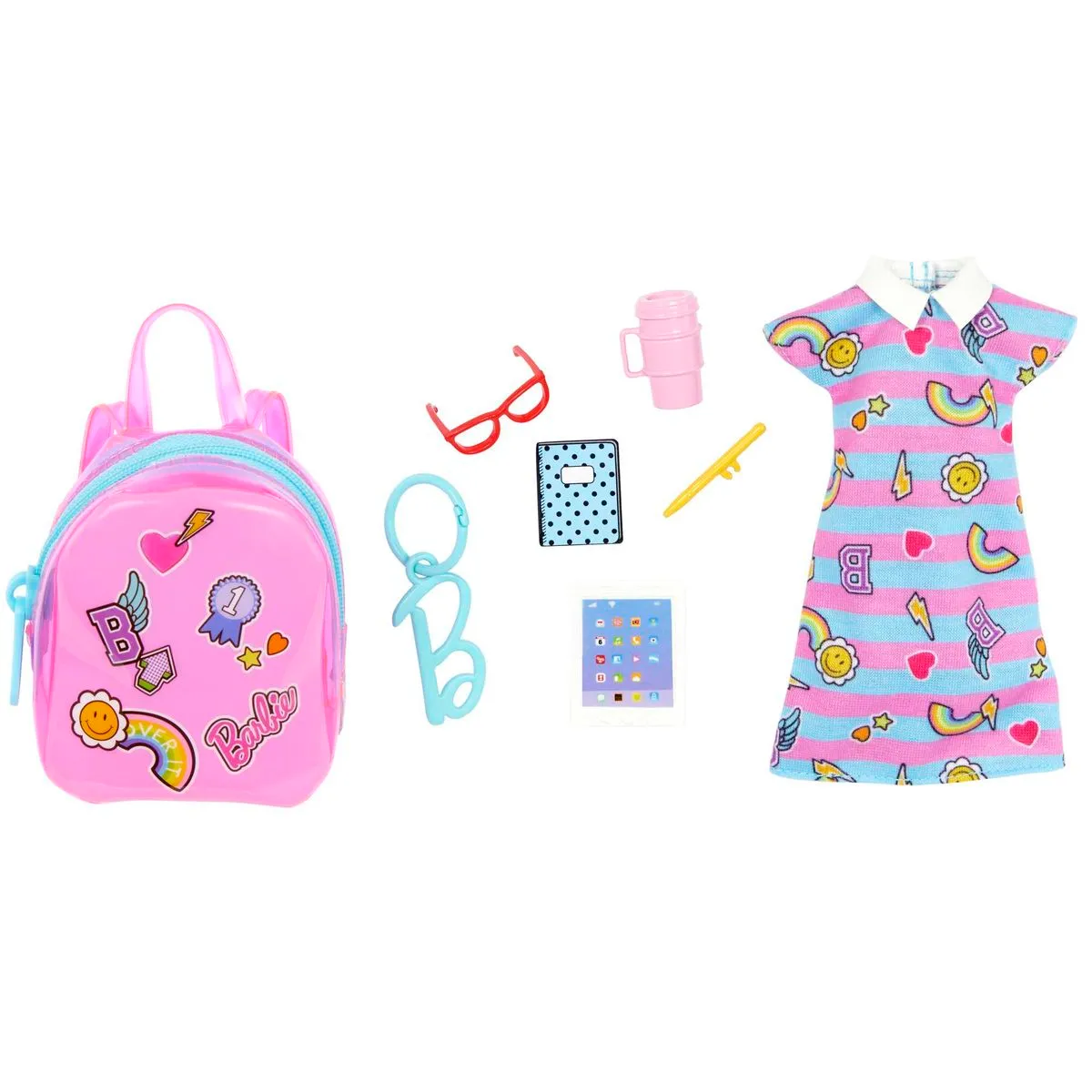 Barbie Fashion Deluxe Bags with Outfit and Themed Accessories - School
