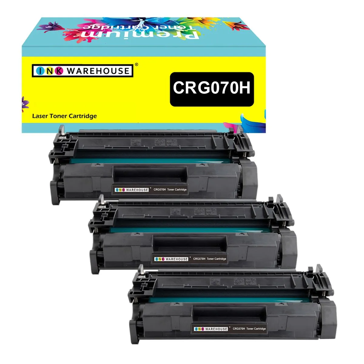 Ink Warehouse Compatible Canon 070H / CRG 070H Black Toner Cartridge X 3