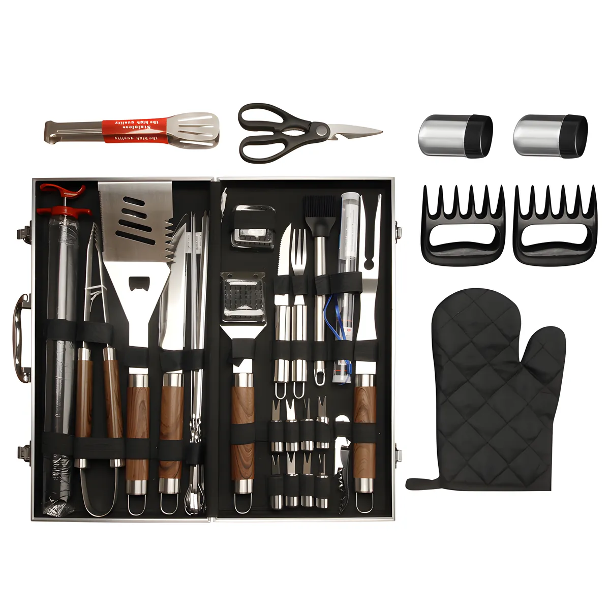 38 Pcs Braai BBQ Grill Utensil Tool Set Kit with Case Grilling Accessories