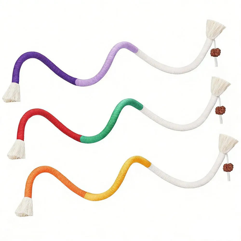 QYNIAL Cat Chew Rope Toys 3 Pack With Refillable Catnip 50cm Indoor