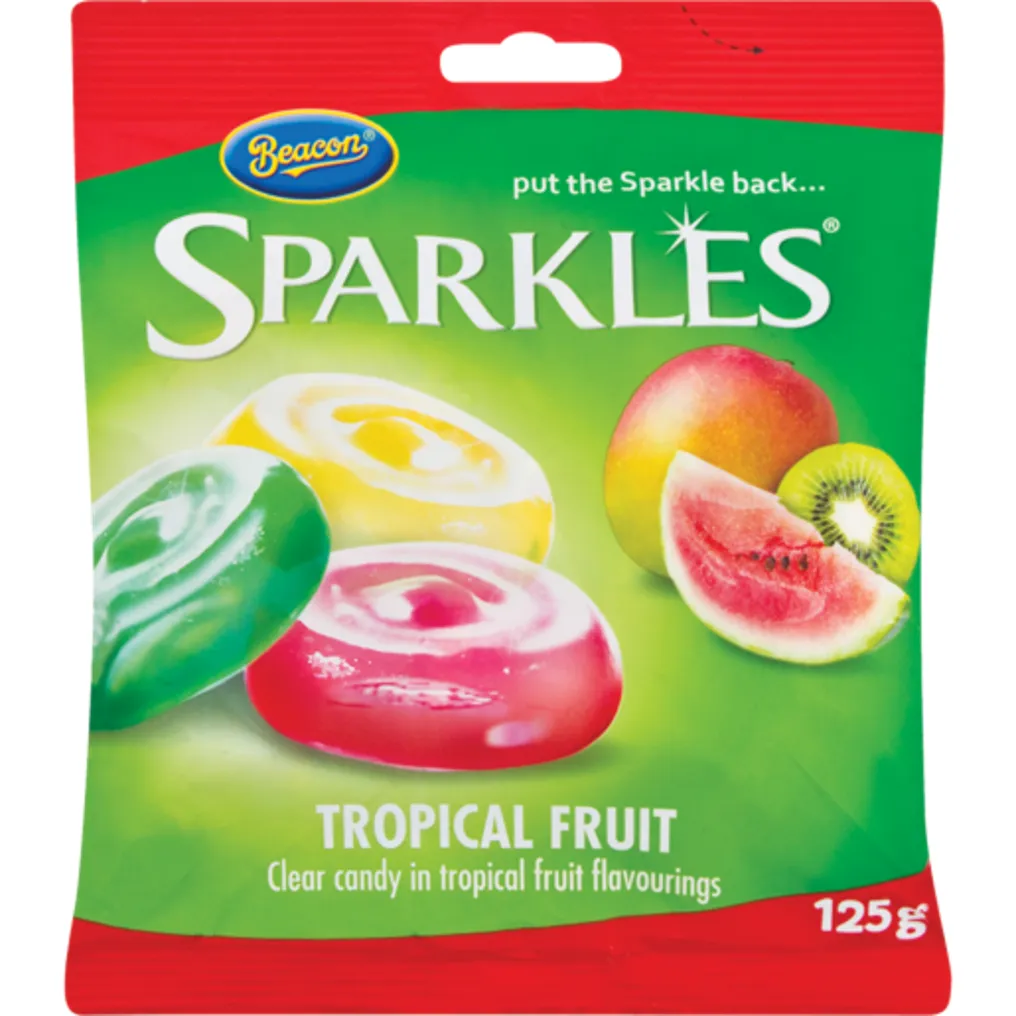 Beacon Sparkles Tropical Fruit 125g