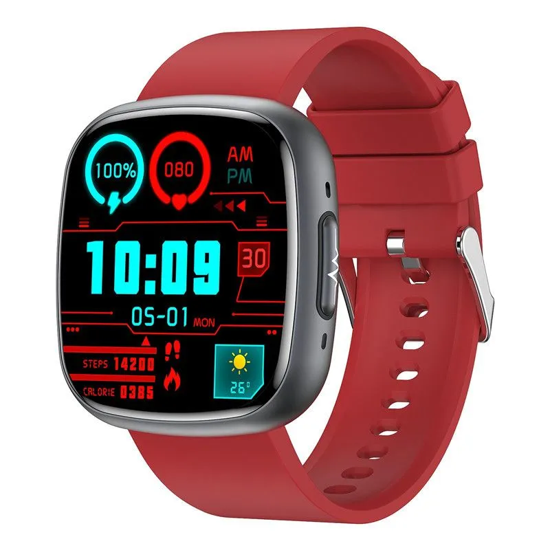 Red ET593 1.75" AMOLED ECG Smartwatch BT Call
