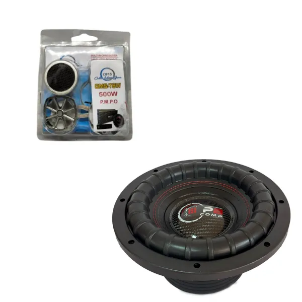 Powerbass V10-D4Competition Grade 10" DVC Subwoofer20000W + OMS500 Tweeters