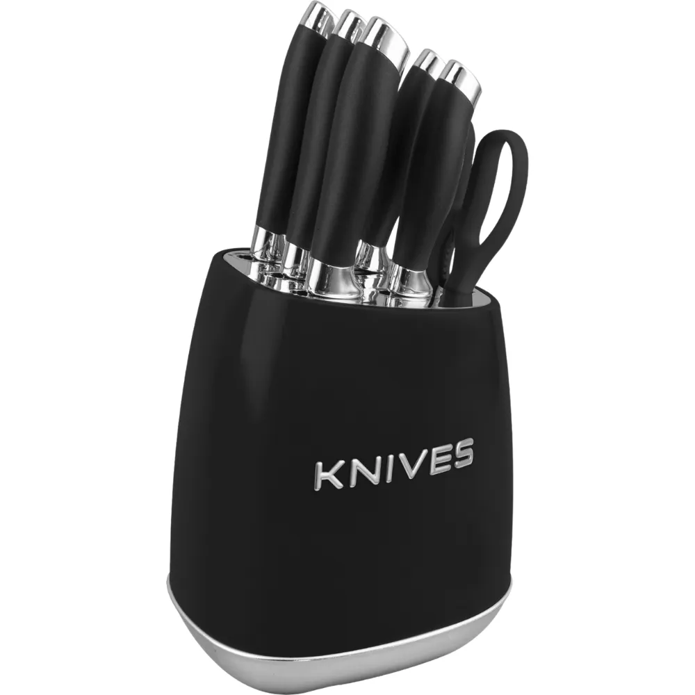 Royal Homeware Retro 7pc Knife Set - Black