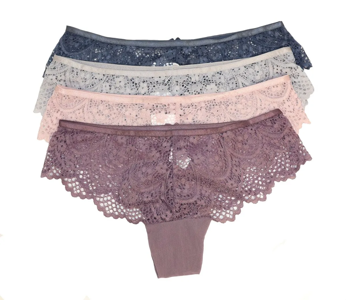 Sexy Cheeky Underwear for Women Lace Bikini Panties - Pack of 4