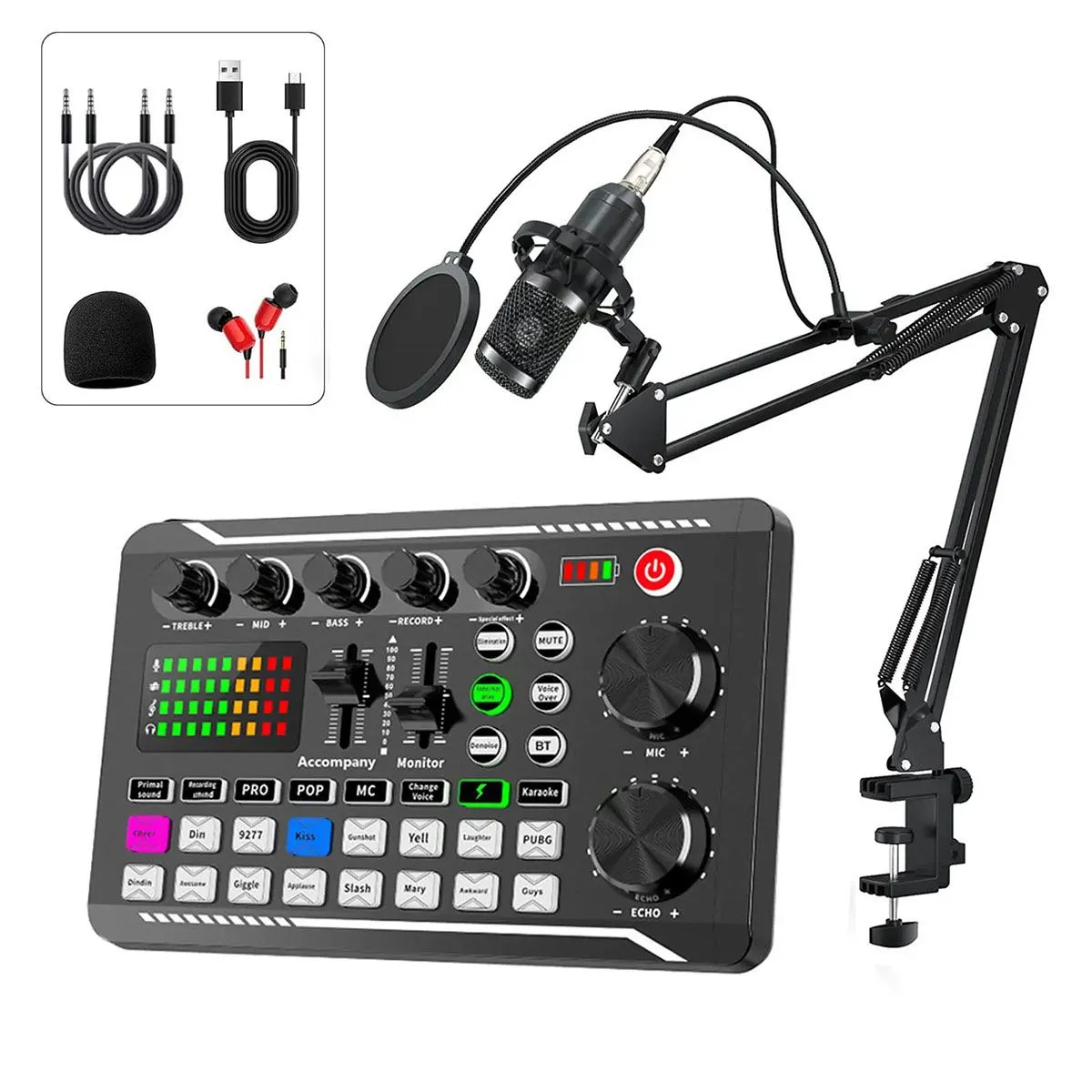 IPSTYLE Professional Live Sound Card Live Broadcast Equipment DJ Device