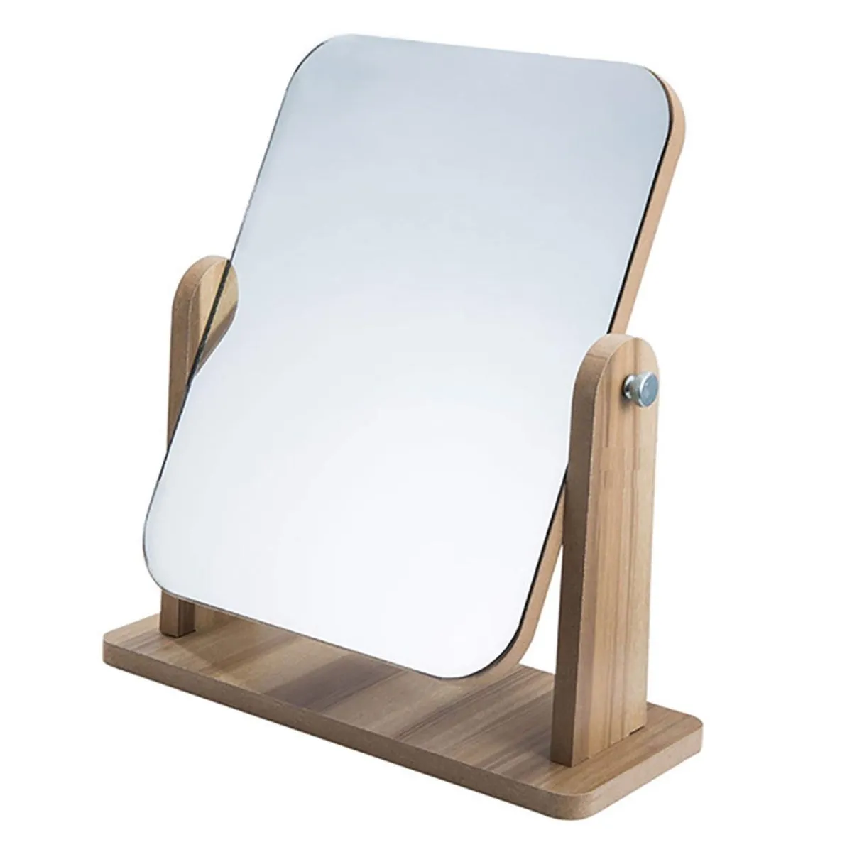Decor Wooden Desktop Vanity and Makeup Mirror - 25cm