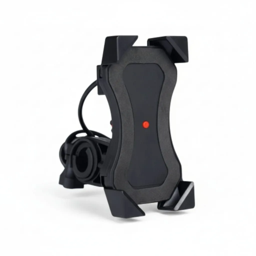 Universal Motorcycle Phone Mount with Built-in USB Charging Port