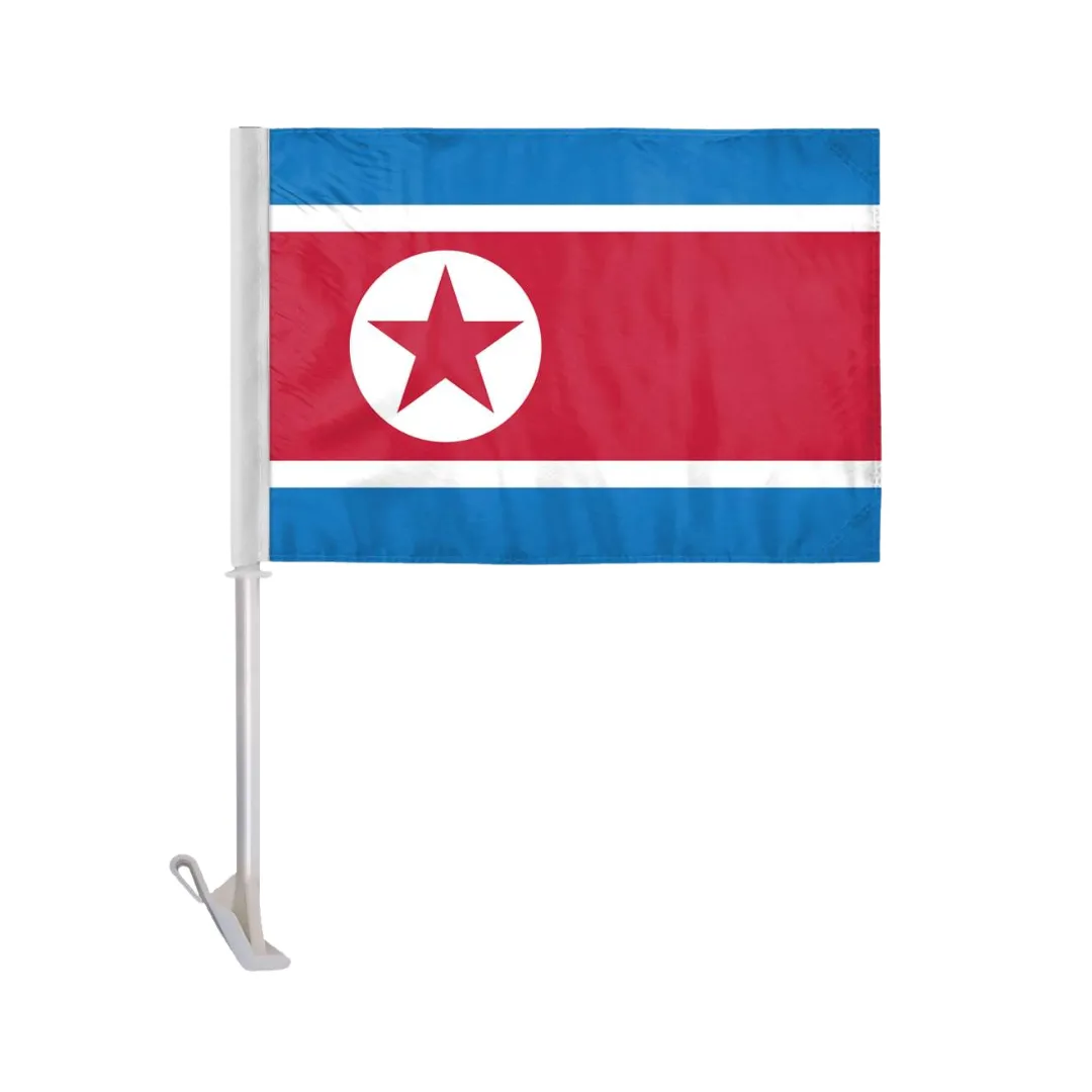 North Korea Handheld Flag