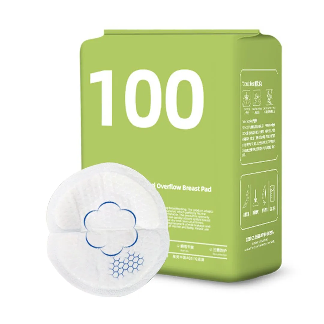 100 Piece Disposable Breast Pads Nursing Pads Super Absorbent & Breathable