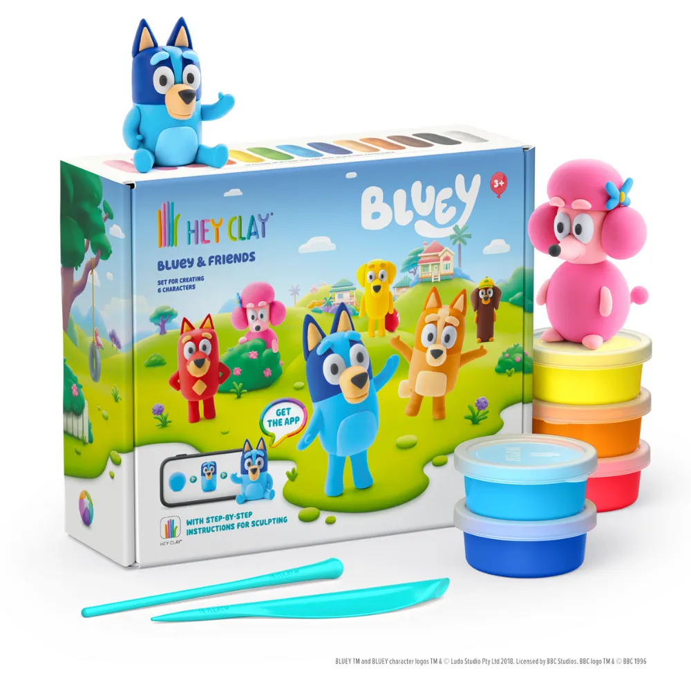 Hey Clay - Modelling Air-Dry Clay with Fun Interactive App: Bluey & Friends