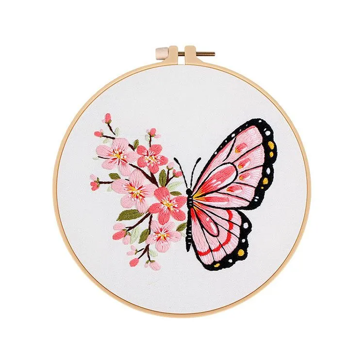 Needle Embroidery Kit - Pink