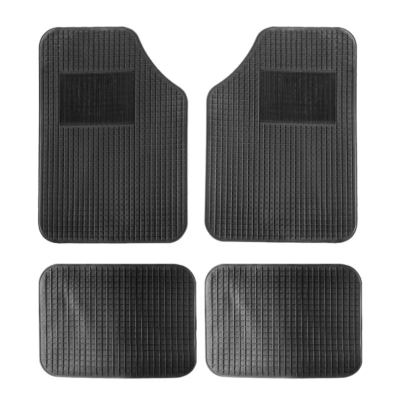 Universal Motors Floor Mats PVC Anti slip Rubber Durable Floor Mats -4 Pieces