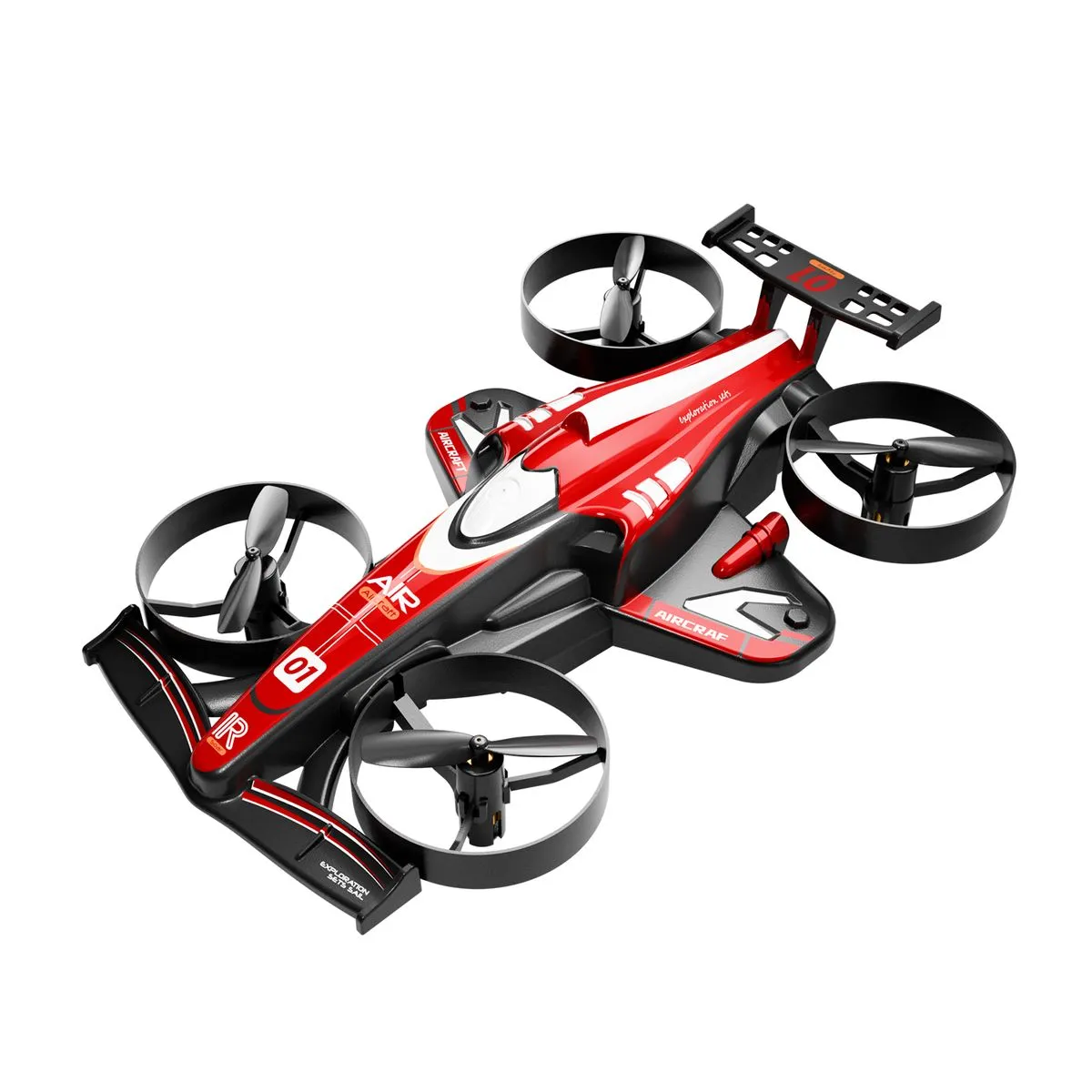 Drone for Kids, 2-in-1 Mini Indoor Drone with Land and Flight Modes - Red