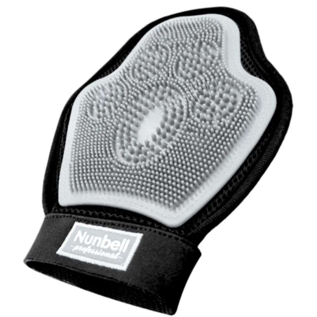 Nunbell Grooming / De-Shedding / Bathing Glove For Cats and Dogs - Grey