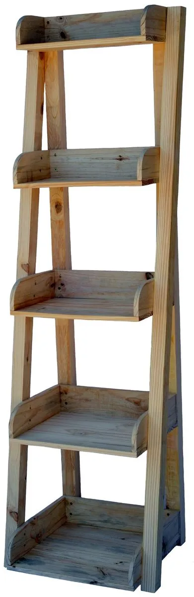 Unpainted Ladder Stacker/Shelves Small, Hand Crafted from Pinewood