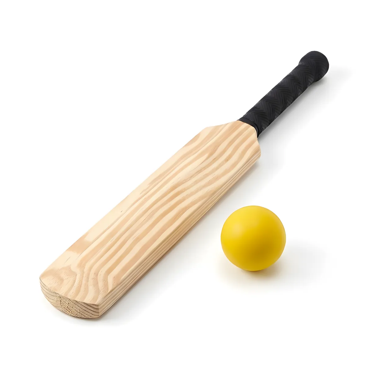 24-Inch Junior Wooden Cricket Bat and Ball Training Set