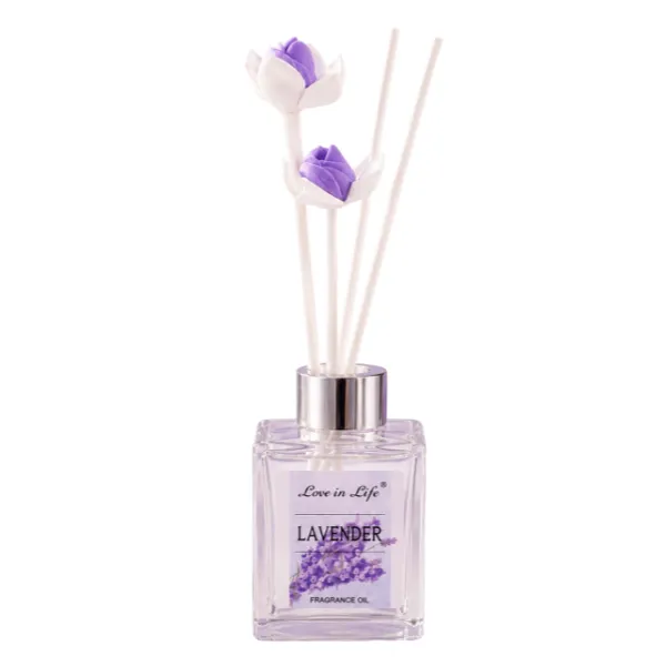 Lavender Diffuser Home Fragrance 50ml with Decorative Flower Sticks