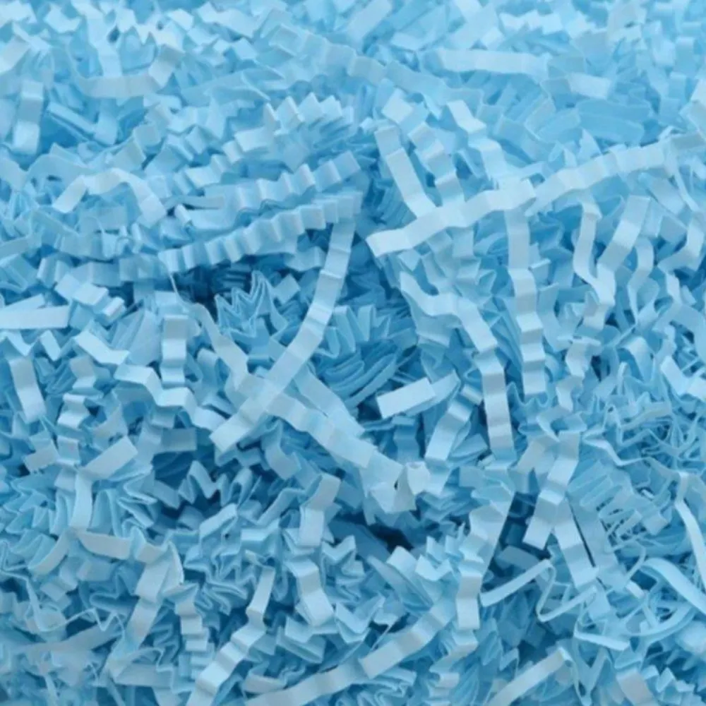 Shredded Crinkle Paper - 300g - Baby Blue
