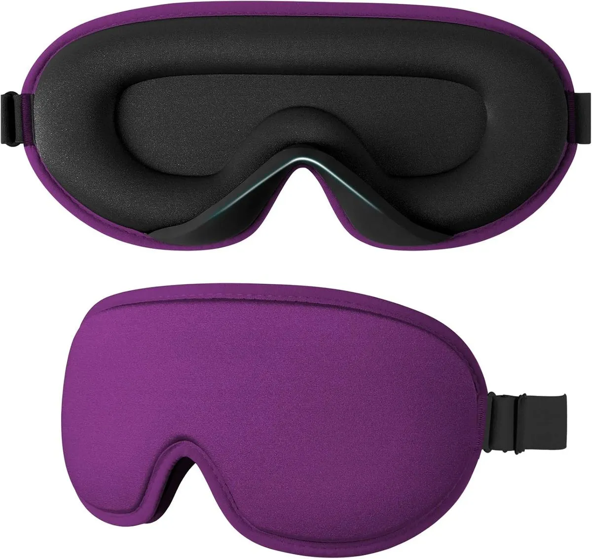 Adjustable 3D Light Block Sleep Mask For Travel Nap Purple