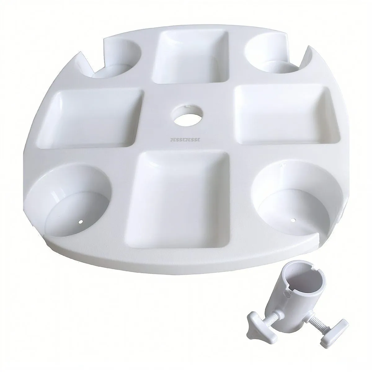 JESSEJESSE Table Tray for Beach Umbrella Parasols Table Drink Holders Snack