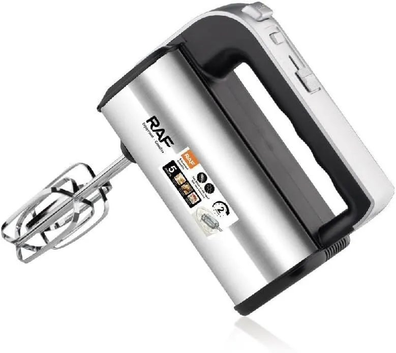 Electric Hand Mixer, Stainless Steel Beaters and Dough Hooks