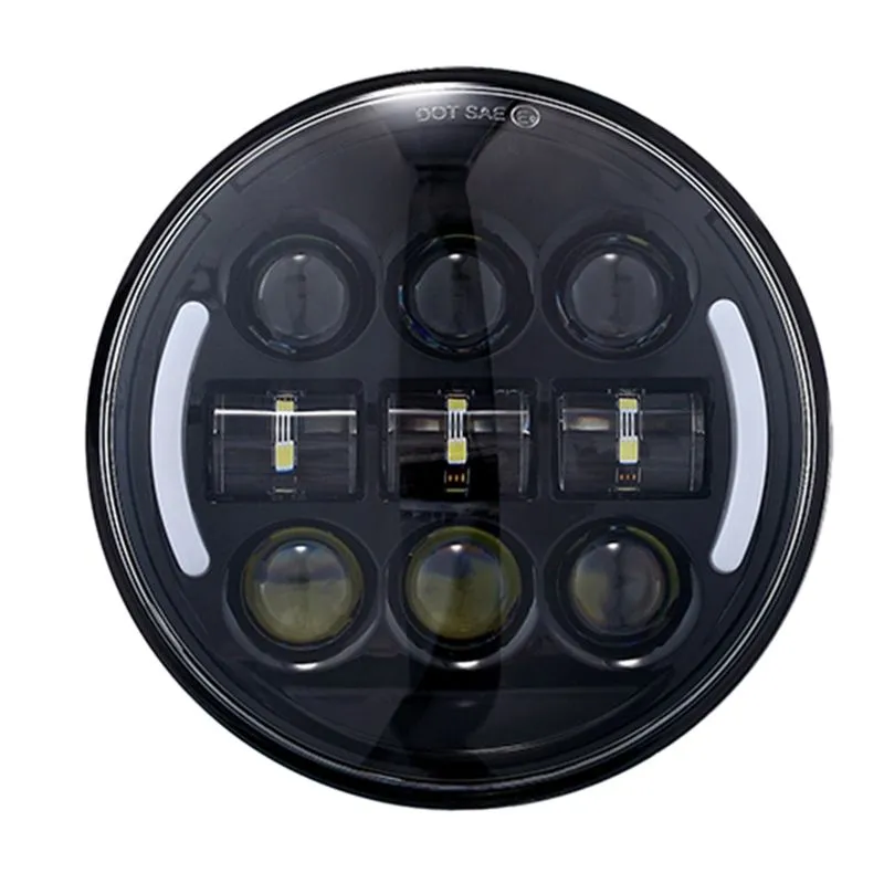 45W 5 75 Inch Motorcycle Headlight Round With Drl Turn Signal Light