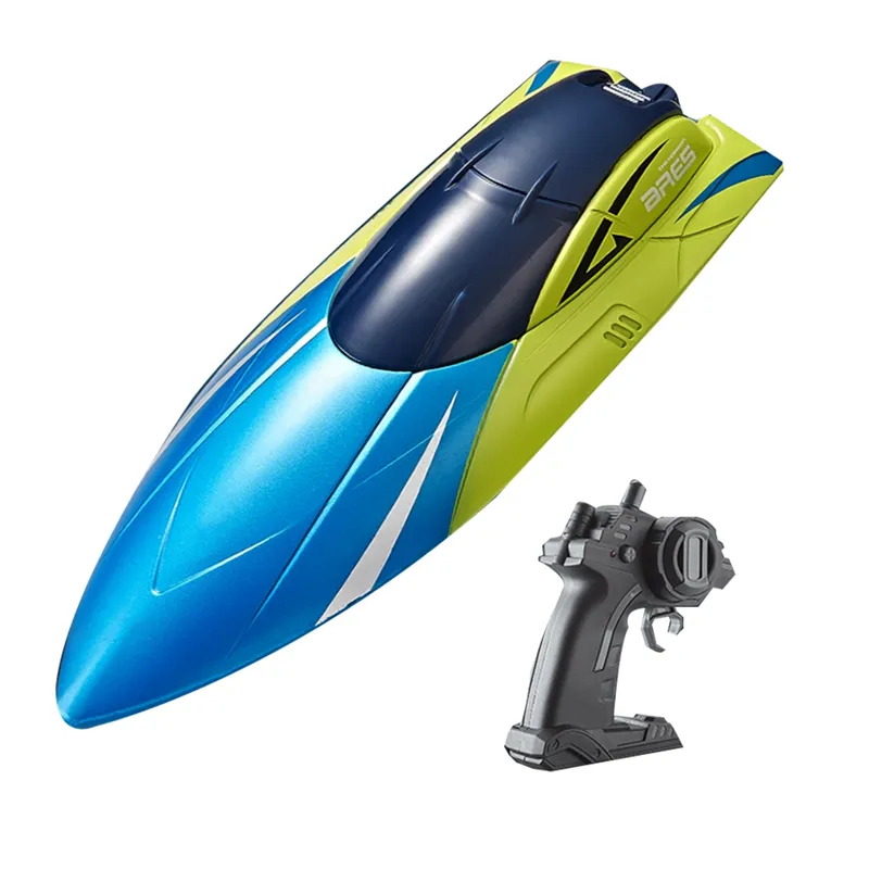 Rc Boat 2 4G Dual Rudder Motor Waterproof High Speed Boat Toys-Blue