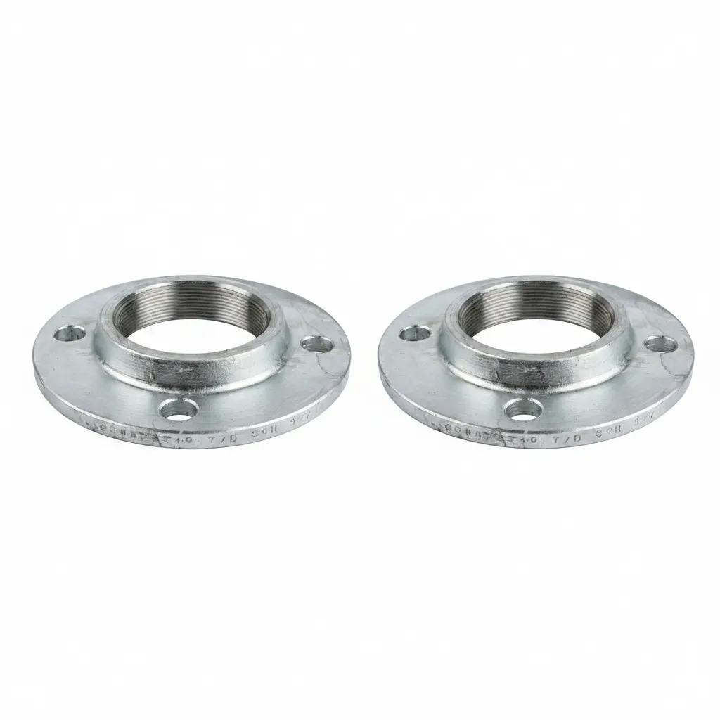 Flange 65mm Screwed Threaded Connector for Exhaust Systems - 2 Pack