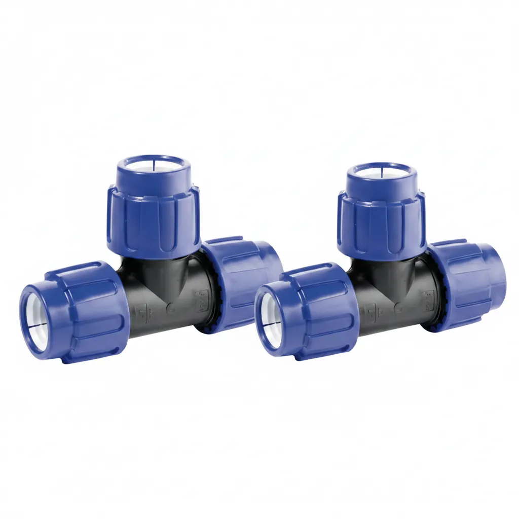 Cepex 25mm Compression Tee for Plumbing and Irrigation Systems - 2 Pack