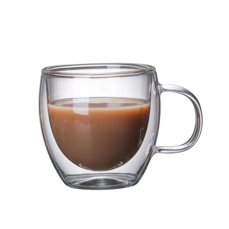 Double Wall Glasses Tea Cups Coffee Mugs 200ML -6 piece