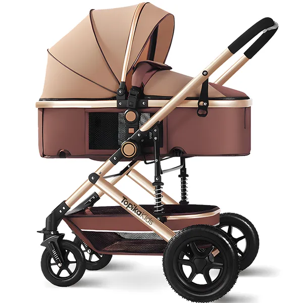 Topika Baby Stroller 2-in-1 Foldable Baby Pram for Kids 0-36 Months