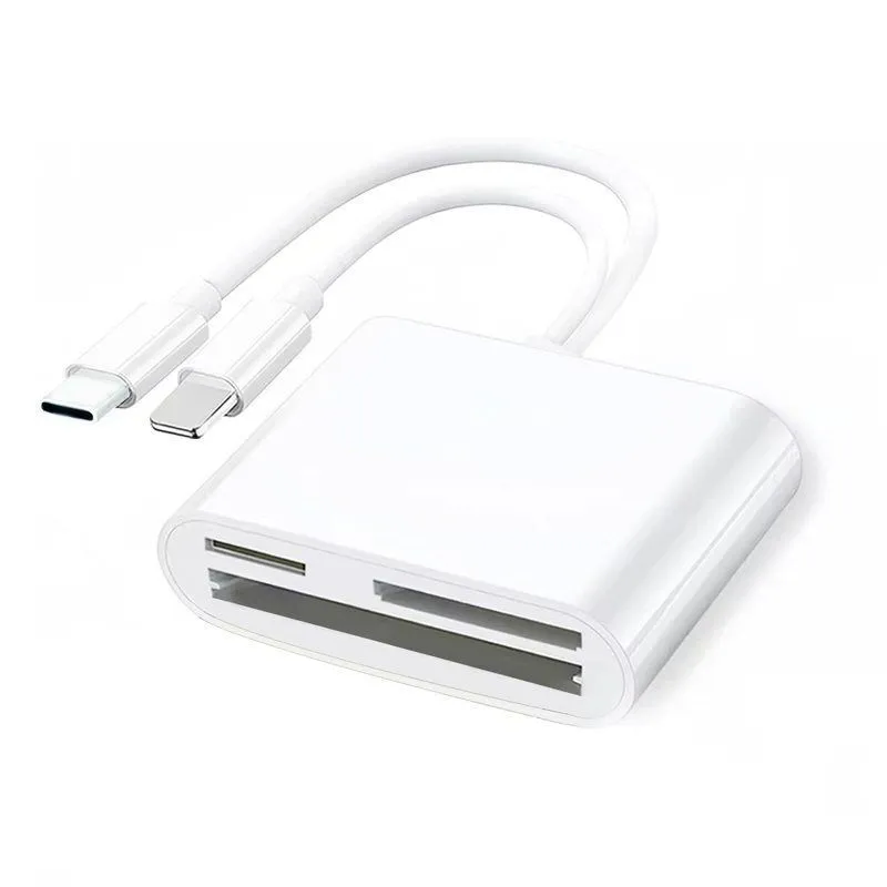 Compatible with Apple iPhone 14 13 12 to SD TF USB Flash Drive - Apple to SD single card box