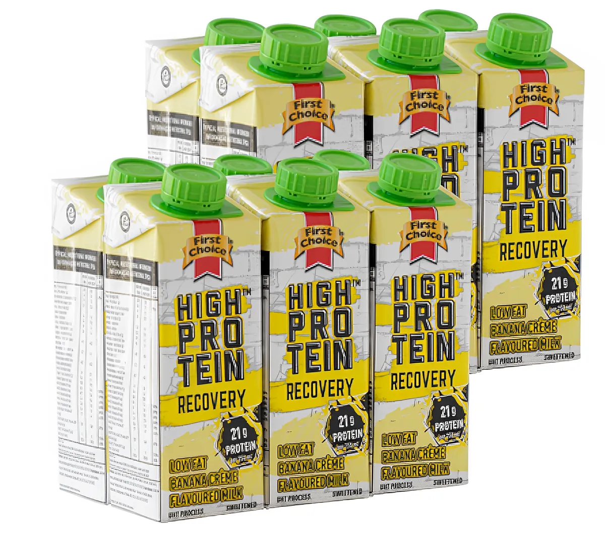 First Choice High-Protein Rec Milk - Banana Creme Flavour-2x6 Pack (250ml)