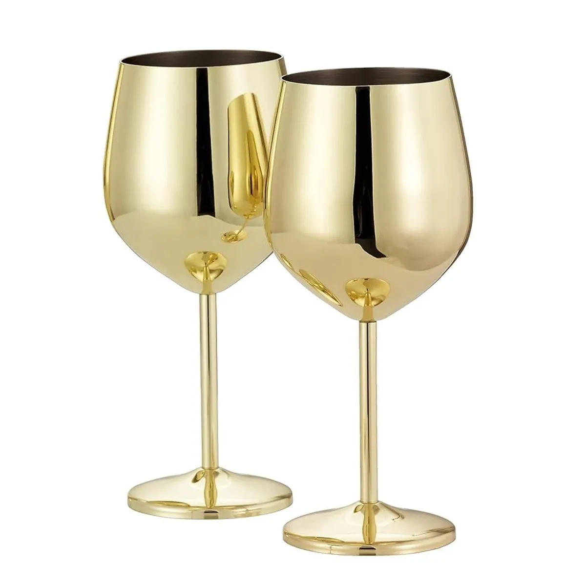 2 Piece Stainless Steel Wine Glasses Unbreakable Metal Wine Glasses Wine - Champagne 