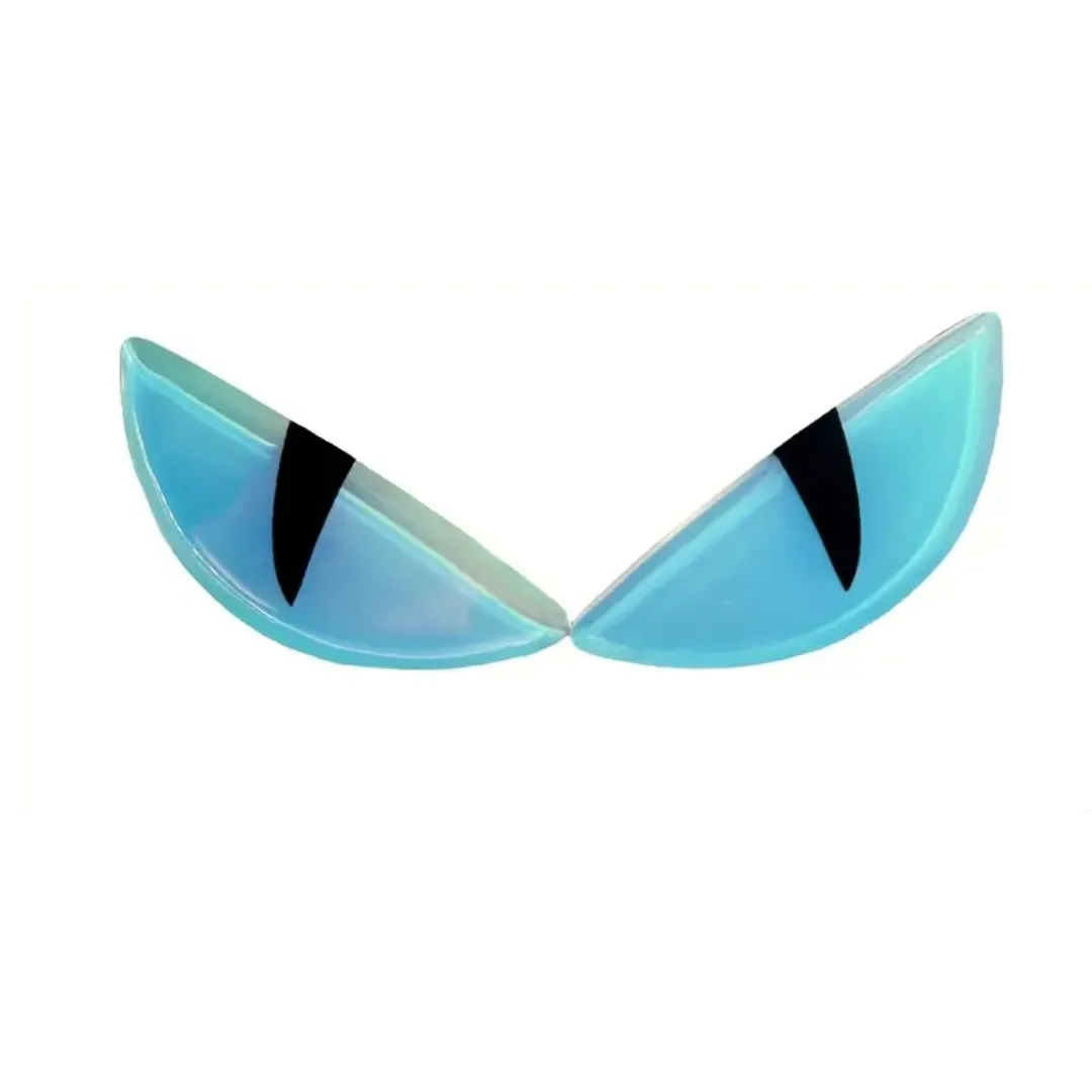 3D Luminous Motorcycle Cat'S Eye Stickers - Black