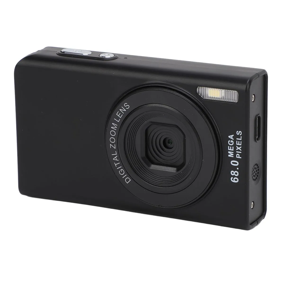 Smart 4K Camera 68MP, 2.4", 16X Zoom, AF, Prevents Shake, Fill Light, Black
