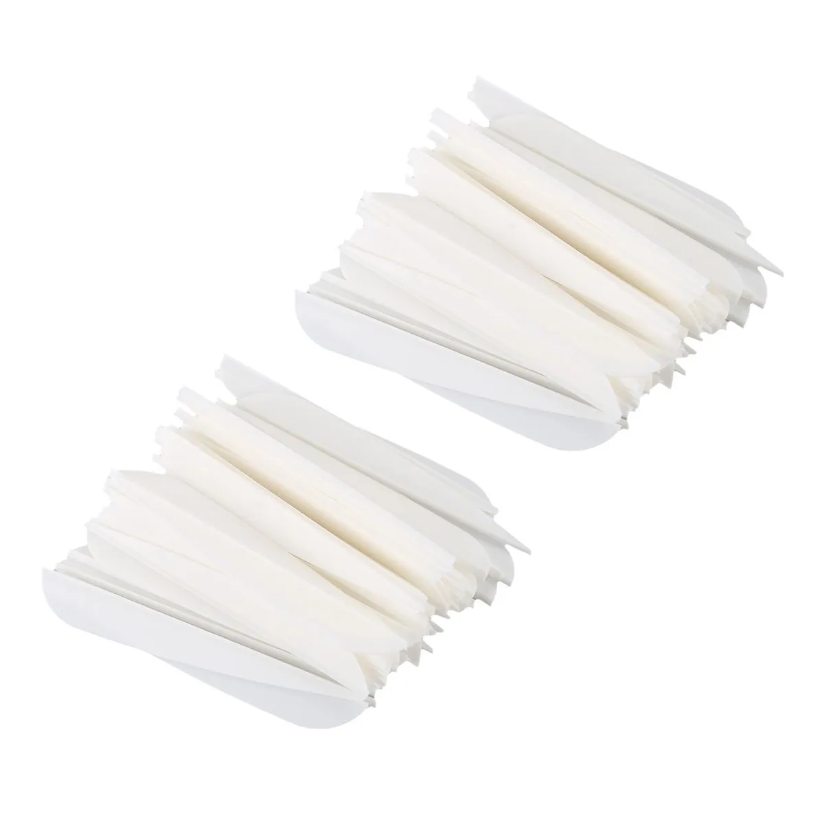 Arrows Vanes Plastic Feather Fletching - 100 Pack, 4 Inch, (White)